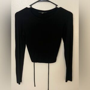 Backless Long Sleeve Women's Top